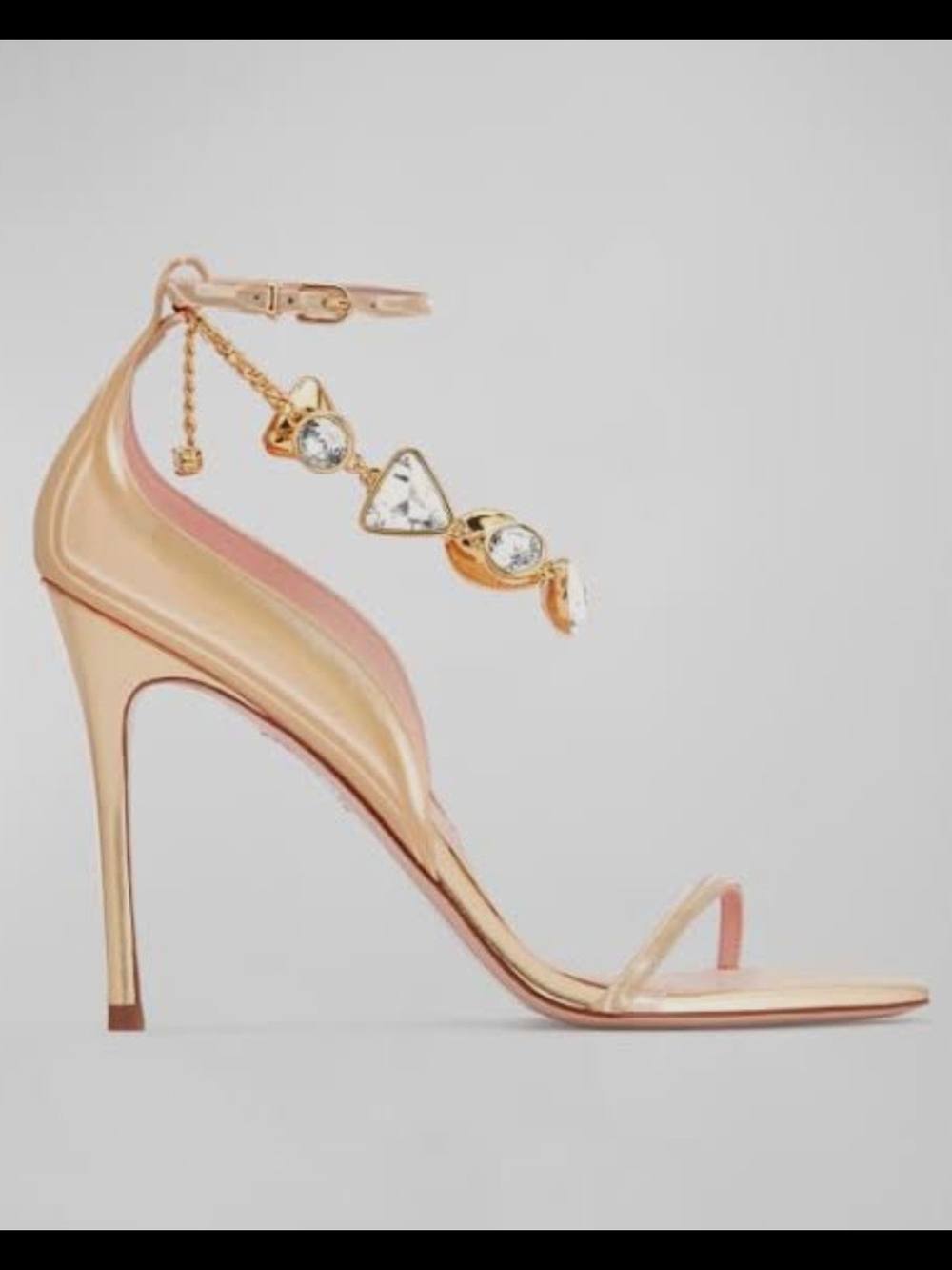 Sophia Webster Rose Gold Crystal-Embellished Stiletto Sandals